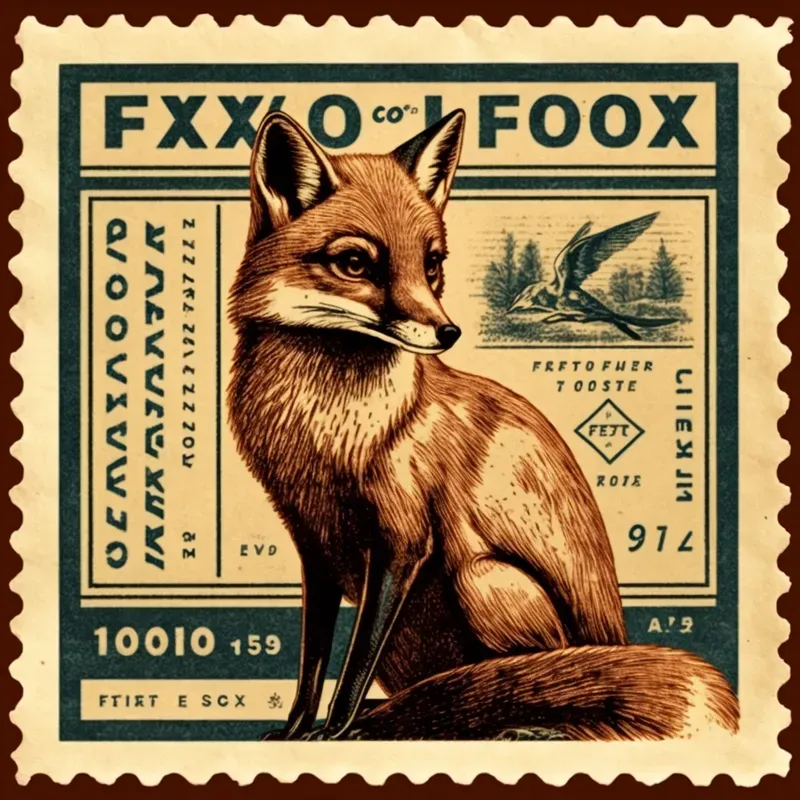 50s Vintage Postal Stamps Of Animals