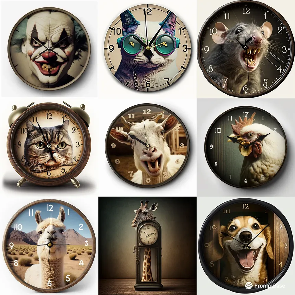 Funny Face Clocks