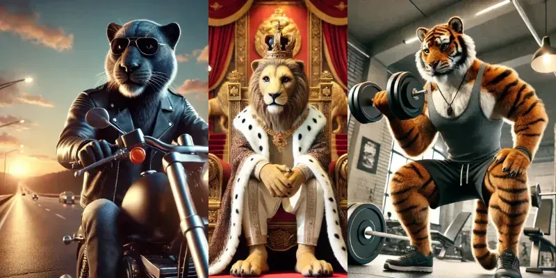 Realistic Anthropomorphic Animal Scenes generated by undefined