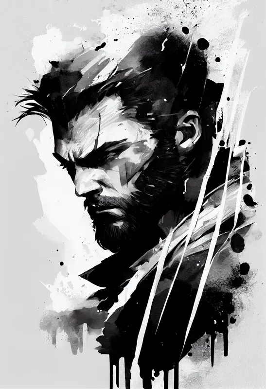 Black And White Art Portraits