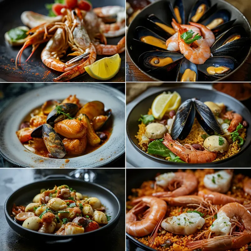 Sets Of Refined Snacks And Main Dishes