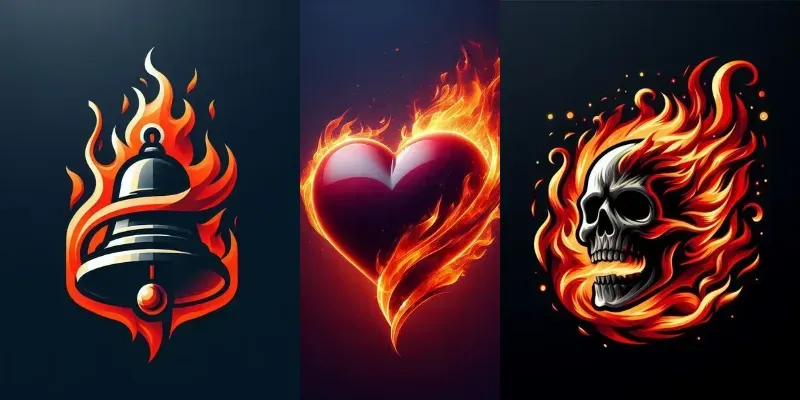 Fiery Logos generated by undefined