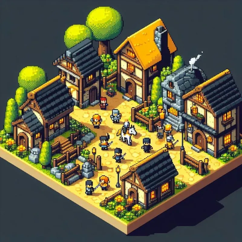 Isometric Gameboy Scenes