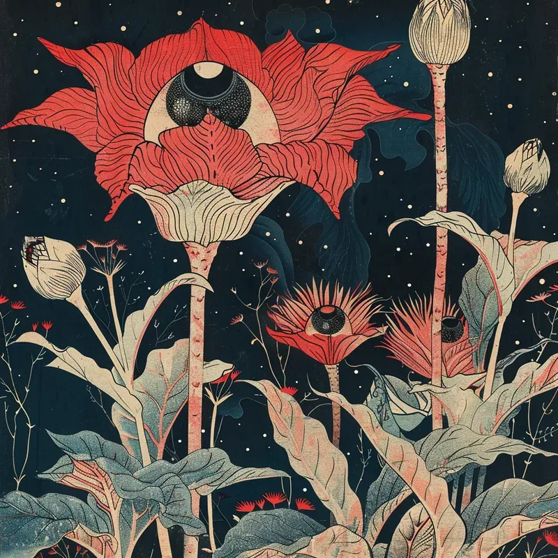 Ukiyoe Influenced Surreal Fresques