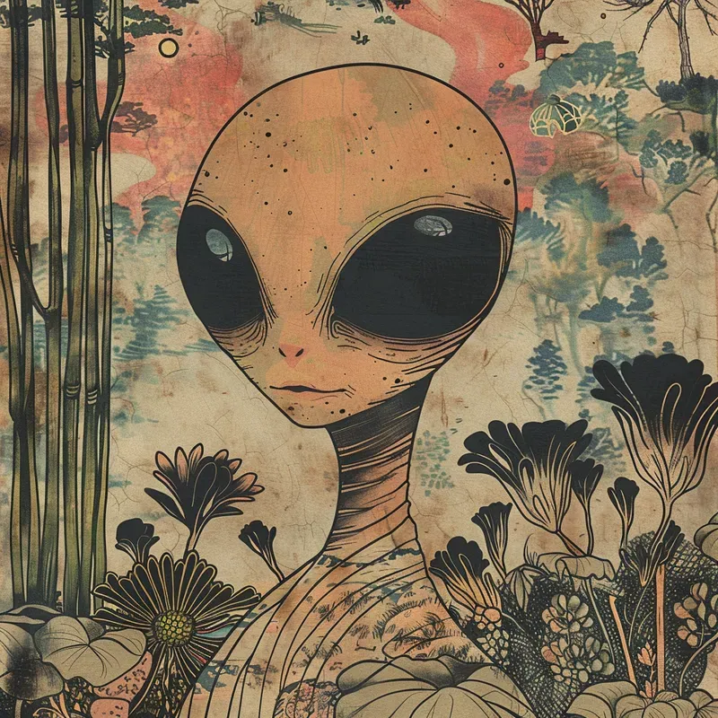 Ukiyoe Influenced Surreal Fresques