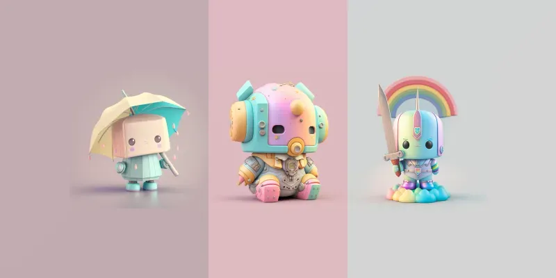 Cute Chibi Robots generated by undefined