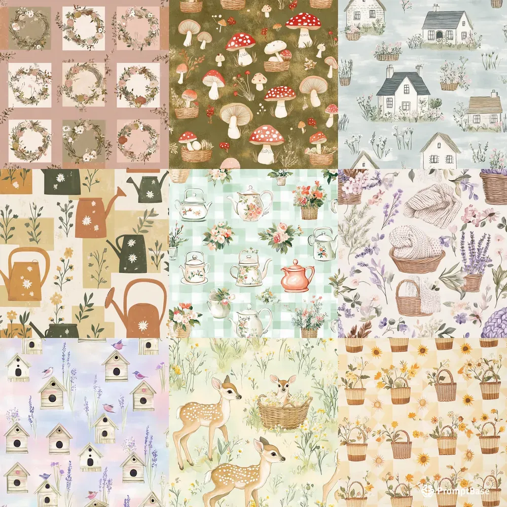 Cottagecore Countryside Scrapbook Pages