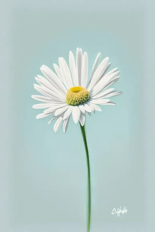 Minimalist Single Flower Nature Art