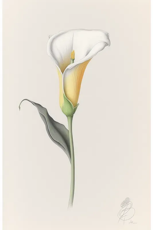 Minimalist Single Flower Nature Art
