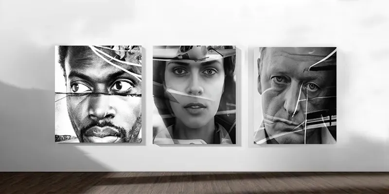 Black and White Photo Montage  generated by undefined