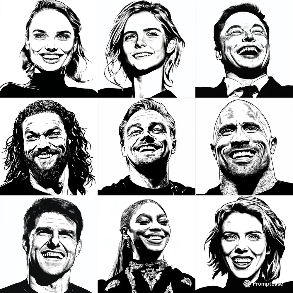 Black White Celebrity Portraits