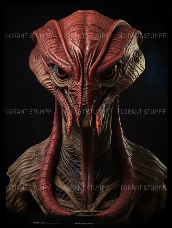Alien Portraits In Rick Baker Style