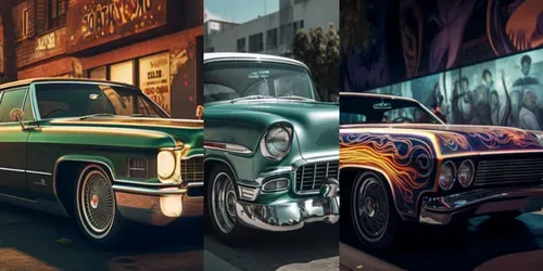 Cruisin Cultura Chicano Car Art generated by midjourney