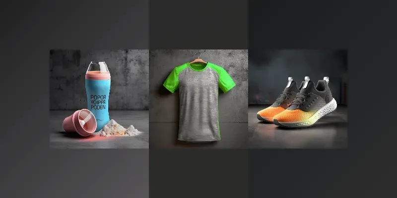 Fitflare Vibrant Fitness Product Mockups generated by undefined