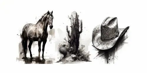 Ink Frontiers A Monochromatic Journey generated by midjourney
