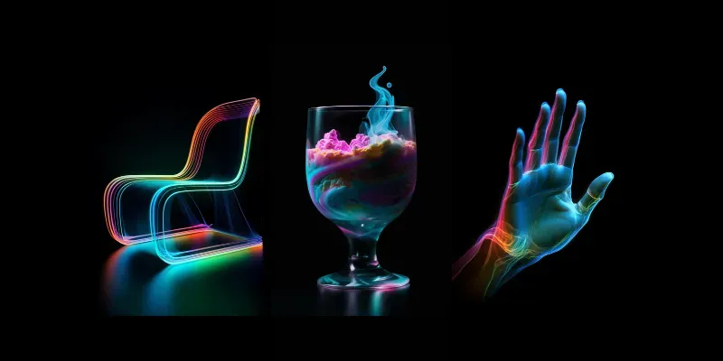 Kinetic Holographic Product Showcases generated by undefined