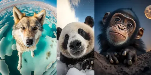 Cute Animal Selfies generated by midjourney