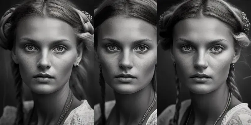 Women Bw Portraits generated by undefined