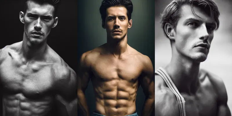 Photorealistic Portraits Of Attractive Men generated by undefined