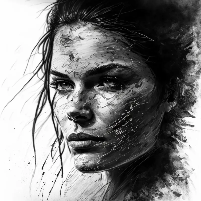 Artistic Charcoal Drawings