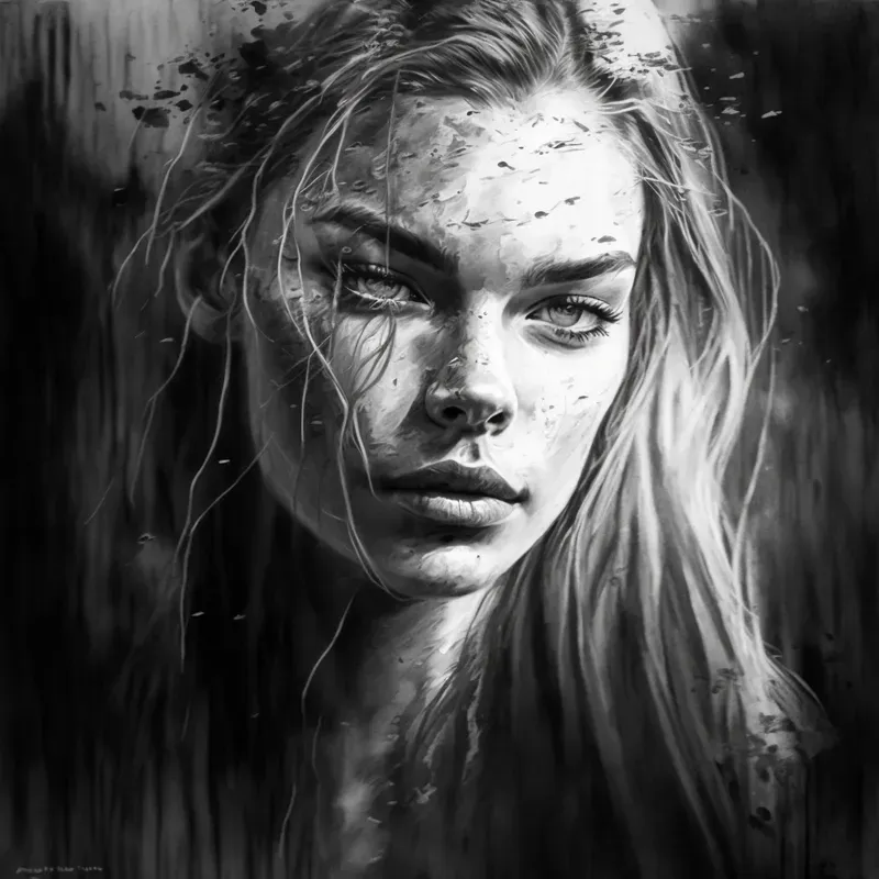 Artistic Charcoal Drawings