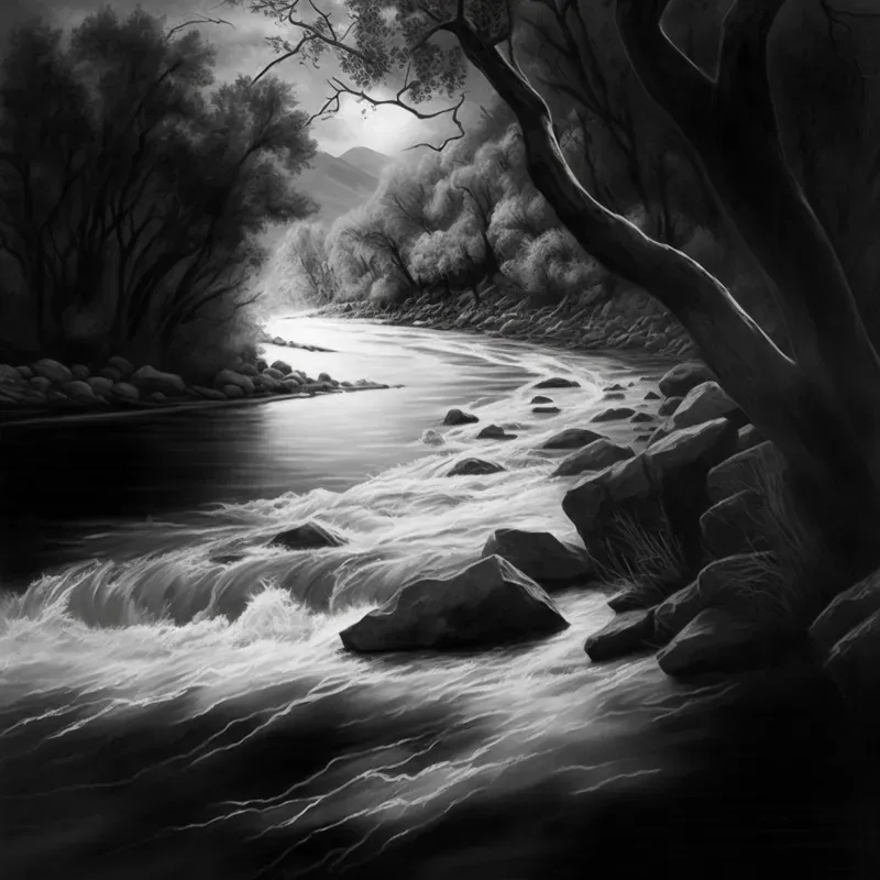 Artistic Charcoal Drawings