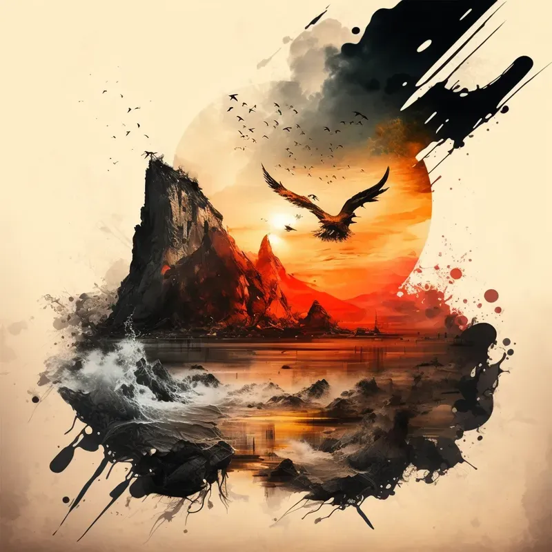 Artistic Inked And Calligraphy Scenes