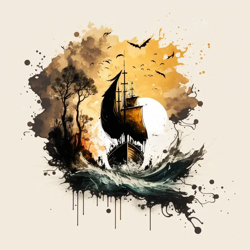 Artistic Inked And Calligraphy Scenes