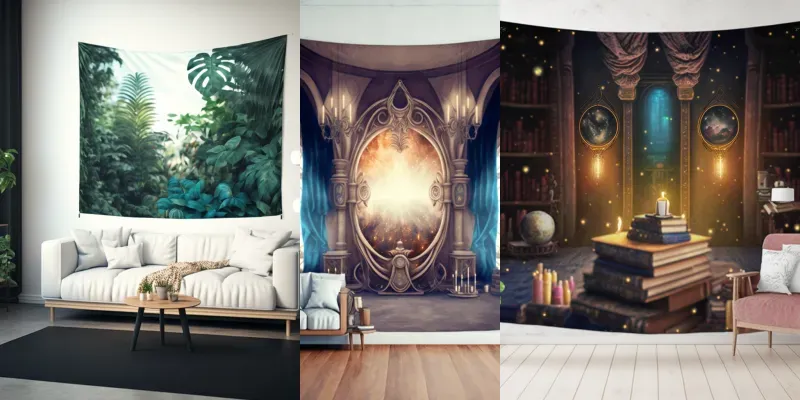 Wall Tapestry Mockups - Room Walls generated by undefined