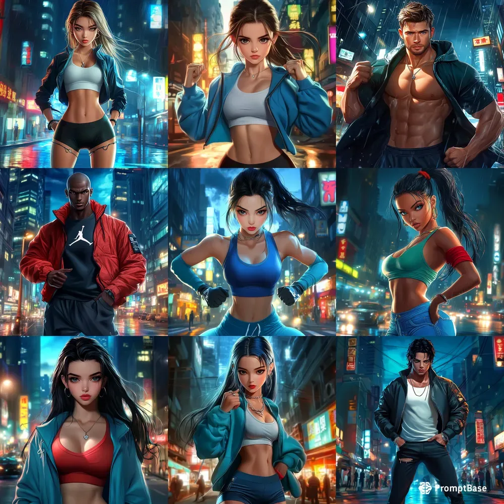 Cyberpunk Fitness Models