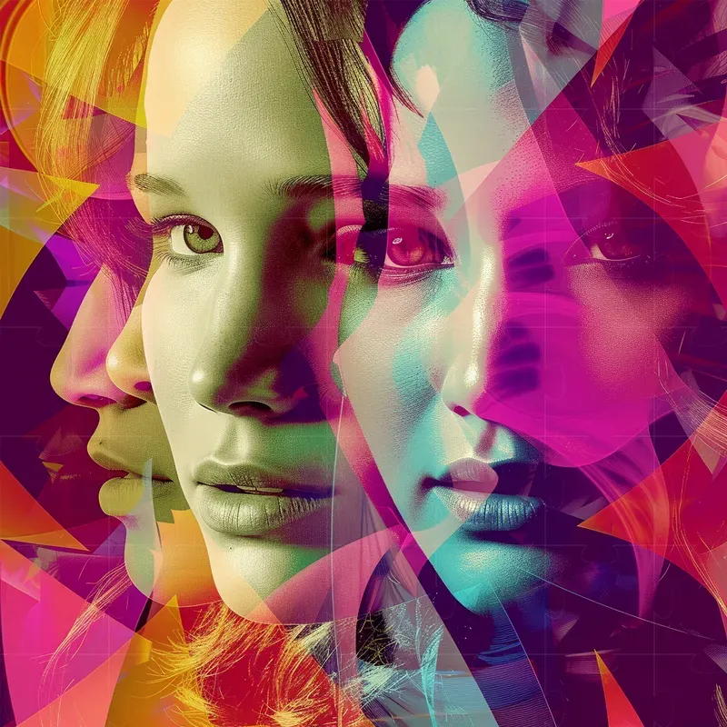 Movie Posters In Colorful Layers