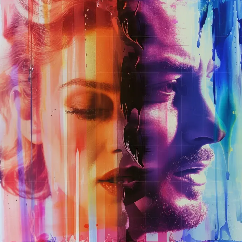 Movie Posters In Colorful Layers