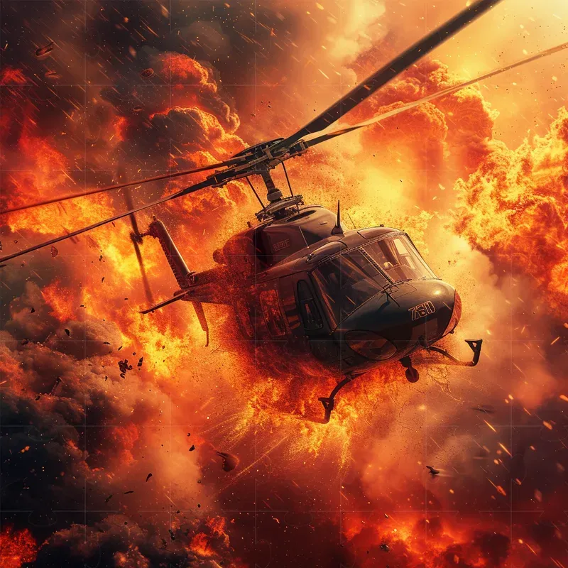 Realistic Action Shots In Fire Explosions