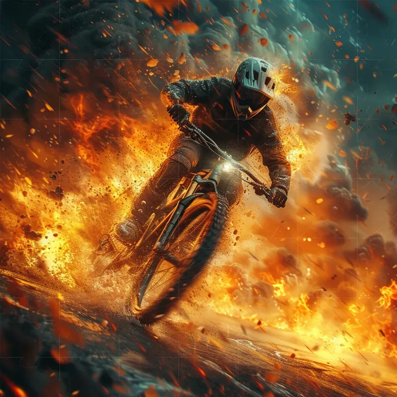 Realistic Action Shots In Fire Explosions