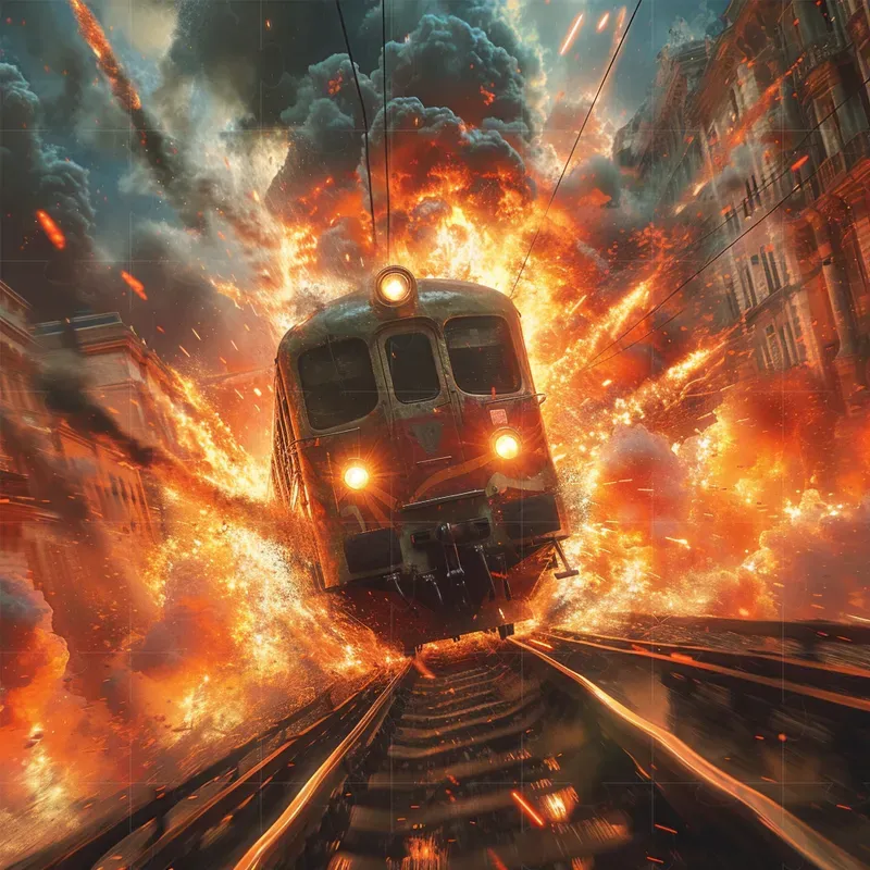 Realistic Action Shots In Fire Explosions