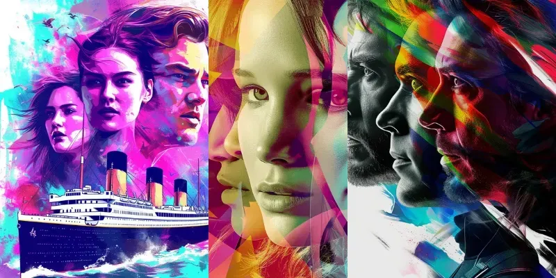 Movie Posters In Colorful Layers generated by undefined