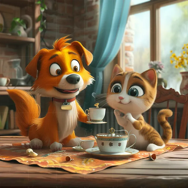 Realistic Detailed Cartoon Illustrations