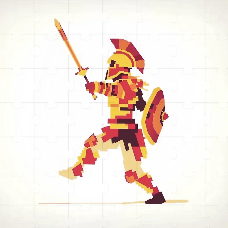2D Pixelated Vintage Video Games Art