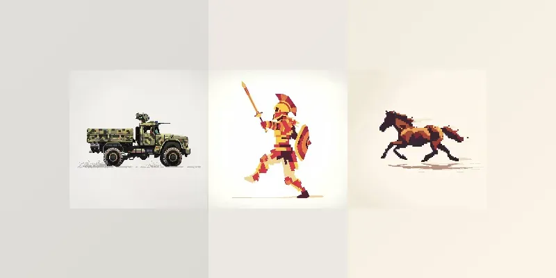 2D Pixelated Vintage Video Games Art generated by undefined