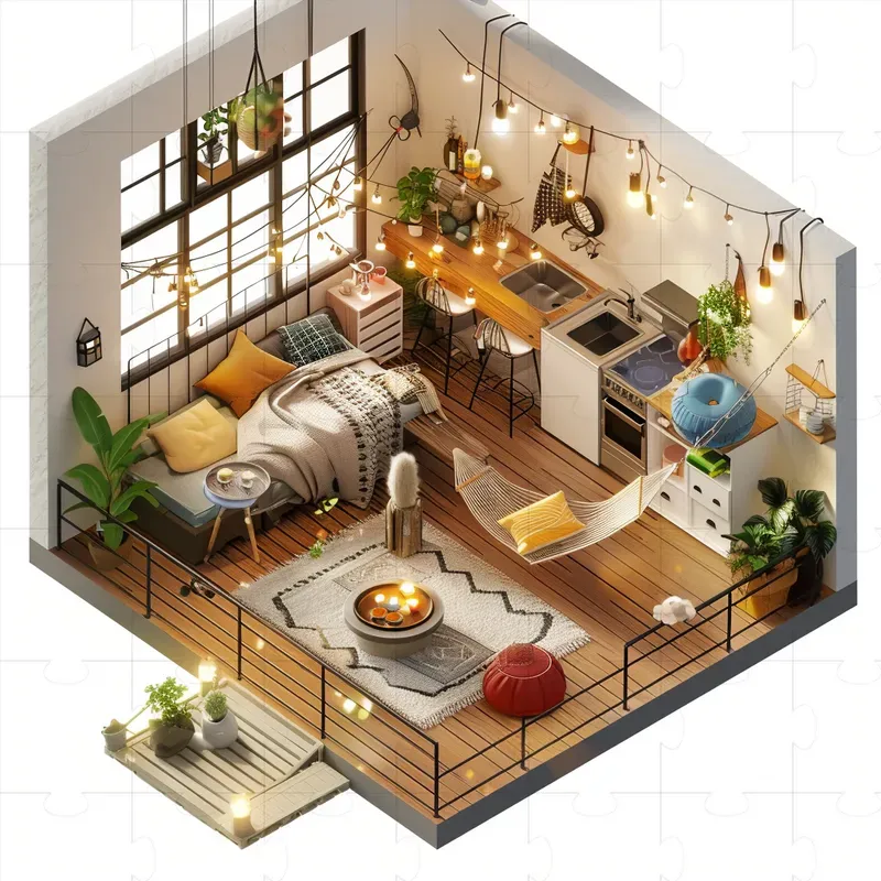 3D Isometric Modern Interior Designs