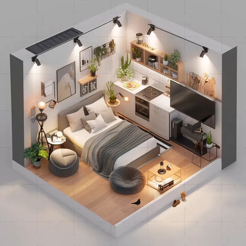3D Isometric Modern Interior Designs