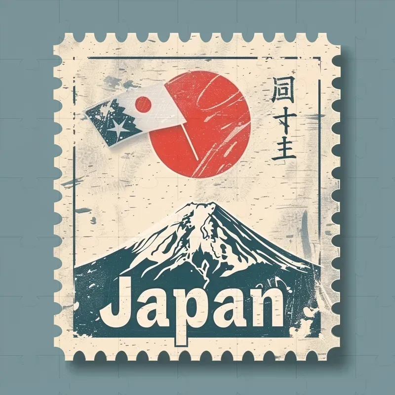 Vintage Postage Stamps Vector Clip Art
