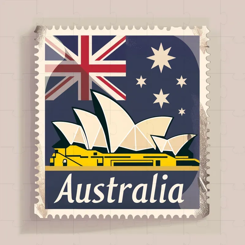 Vintage Postage Stamps Vector Clip Art
