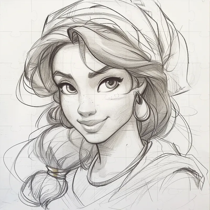 Artistic Sketch Of Movie Characters