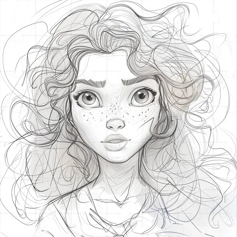 Artistic Sketch Of Movie Characters