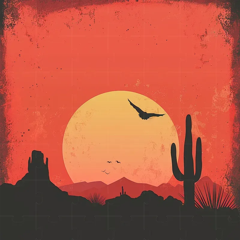 Silhouettes Of Serene Landscapes