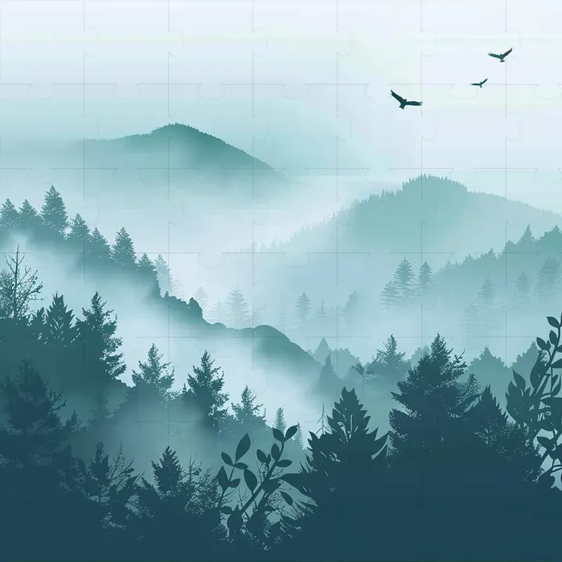 Silhouettes Of Serene Landscapes