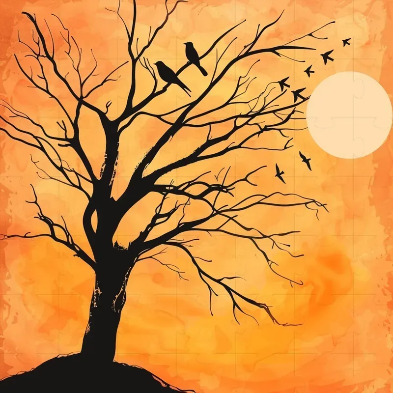 Silhouettes Of Serene Landscapes