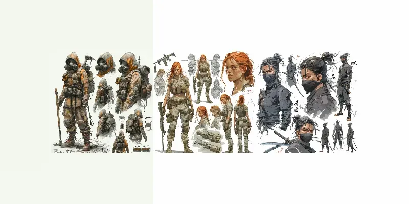Game Concept Character Sheets generated by undefined