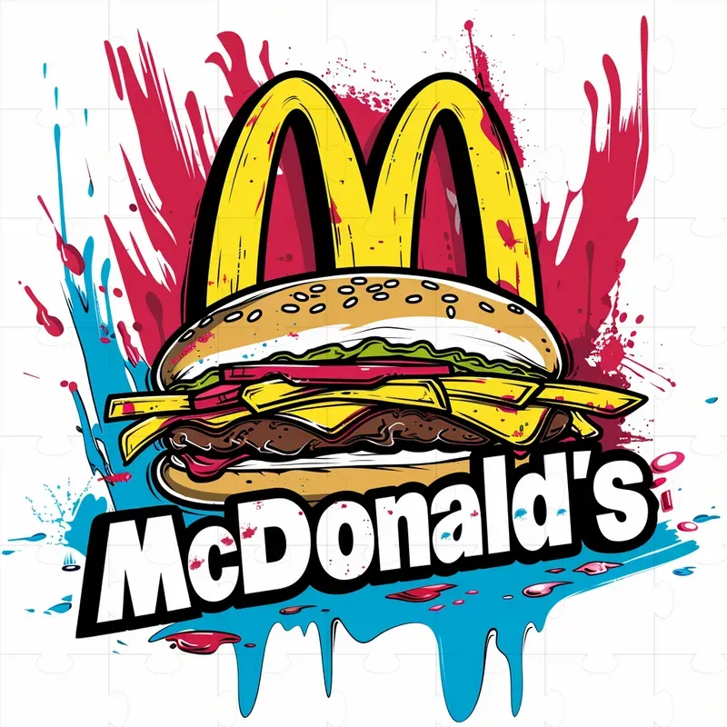 Brand Logos In Style Of Graffiti Art